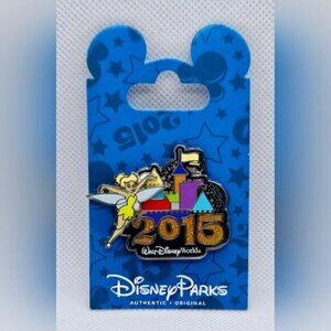 Disney Parks 2015 Disney World Collector's Pin Tinkerbell at Cinderella's Castle